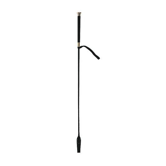 Love In Leather Riding Crop with Coloured Metal Ferrule - Whips And Crops