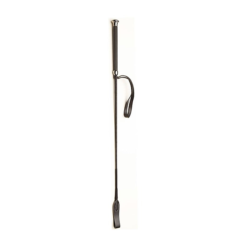 Love In Leather Riding Crop with Coloured Metal Ferrule - Whips And Crops