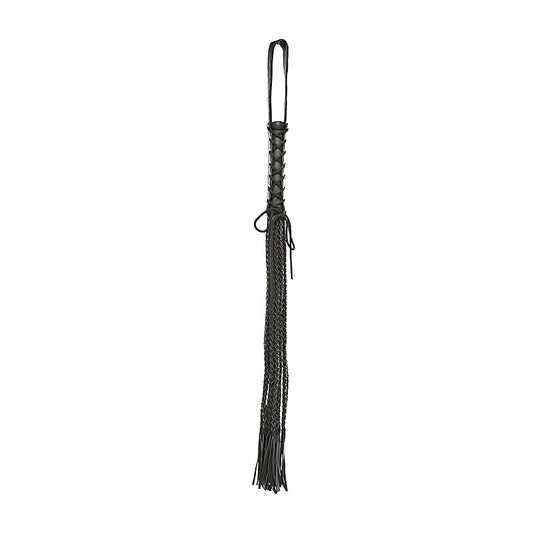 Love In Leather Long Flogger With Corseted Handle