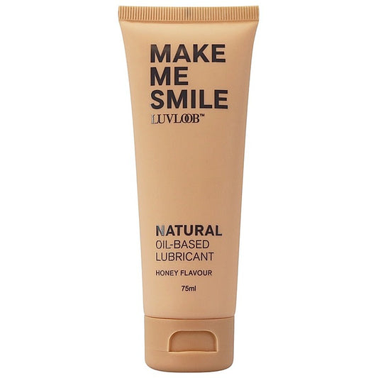 Luvloob Make Me Smile Oil Based Lubricant Honey 75ml - Massage Oils and Lubricants