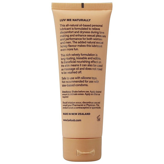 Luvloob Make Me Smile Oil Based Lubricant Honey 75ml - Massage Oils and Lubricants