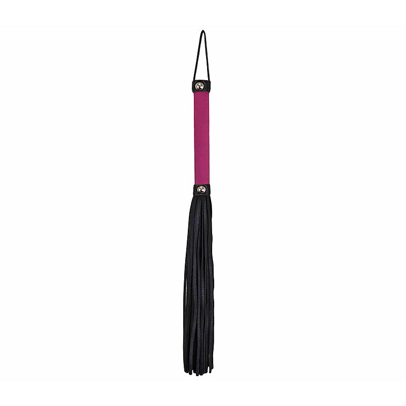 Love In Leather Soft Velveteen Handle BDSM Flogger - Whips And Crops