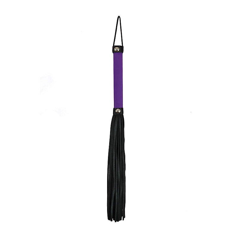 Love In Leather Soft Velveteen Handle BDSM Flogger - Whips And Crops