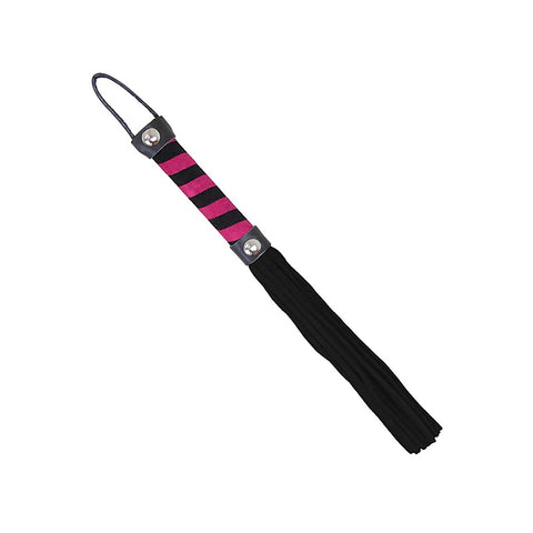 Love In Leather Candy Striped Willy Bondage Whip - Whips And Crops