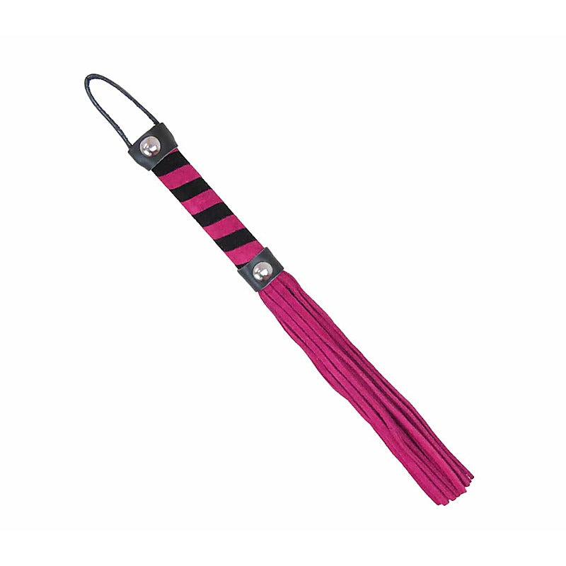 Love In Leather Candy Striped Willy Bondage Whip - Whips And Crops