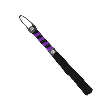 Love In Leather Candy Striped Willy Bondage Whip - Whips And Crops