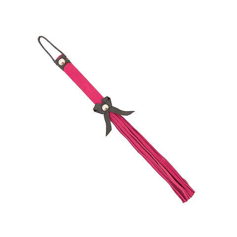 Love In Leather Suede BDSM Willy Whip With Bow Detail - Whips And Crops