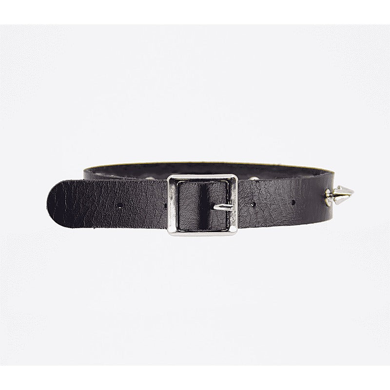 Spiked Faux Leather BDSM Choker by Love In Leather - Collars and Leads