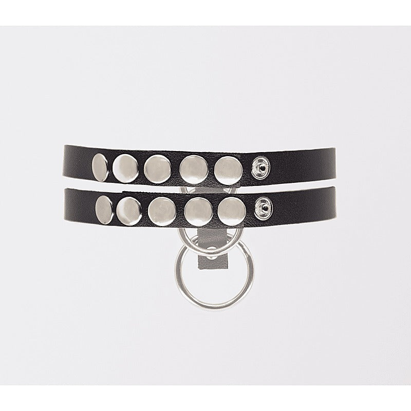 Double Strap Faux Leather Choker by Love In Leather - Collars and Leads