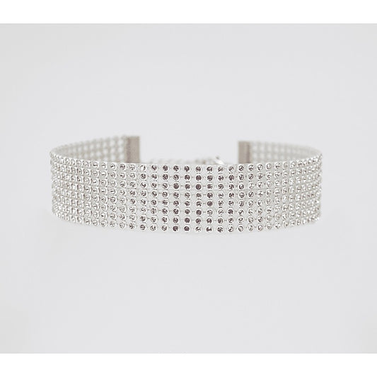 Love In Leather BDSM Play Diamante Choker - Collars and Leads