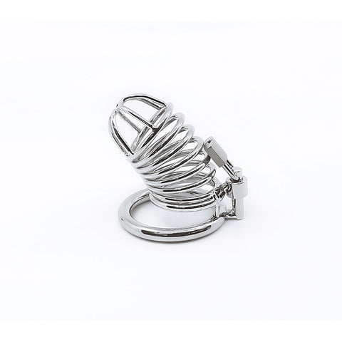 Chrome Male Chastity Cock Cage by Love In Leather - Male Chastity
