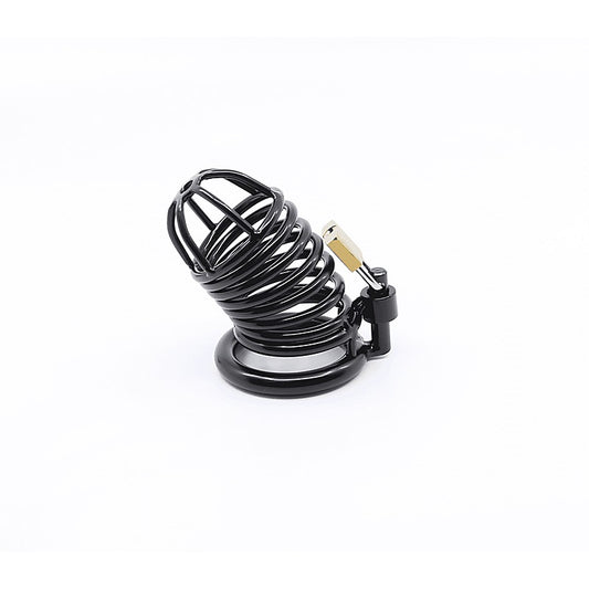Love In Leather Matte Black Male Chastity Cage