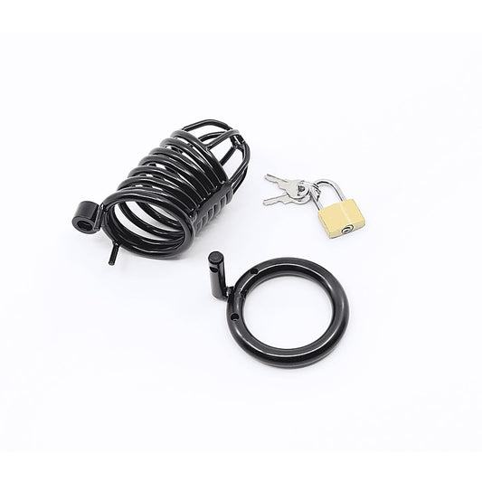 Love In Leather Matte Black Male Chastity Cage