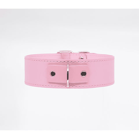 BDSM Play Unlined PU Collar and Lead by Berlin Baby - Collars and Leads
