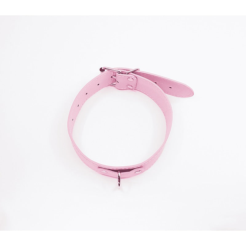 BDSM Play Unlined PU Collar and Lead by Berlin Baby - Collars and Leads
