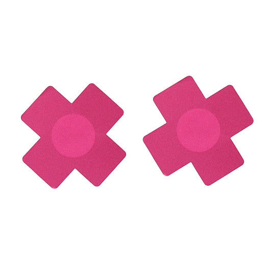 Love In Leather Satin Cross Women Nipple Pasties - Breast and Nipple Toys