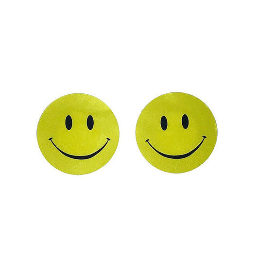 Love In Leather Smiley Face Womens Nipple Pasties - Breast and Nipple Toys