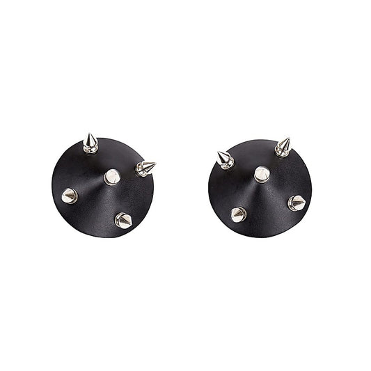 Love In Leather Faux Leather Studded Nipple Covers - Breast and Nipple Toys