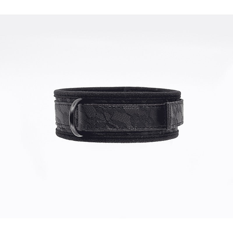 Lace Printed BDSM Leather Collar by Berlin Baby - Collars and Leads