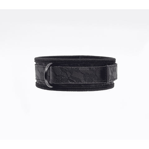 Lace Printed BDSM Leather Collar by Berlin Baby - Collars and Leads