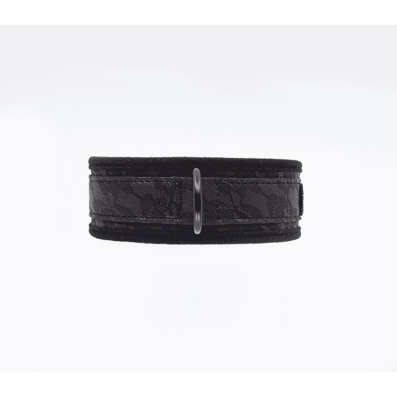 Lace Printed BDSM Leather Collar by Berlin Baby - Collars and Leads
