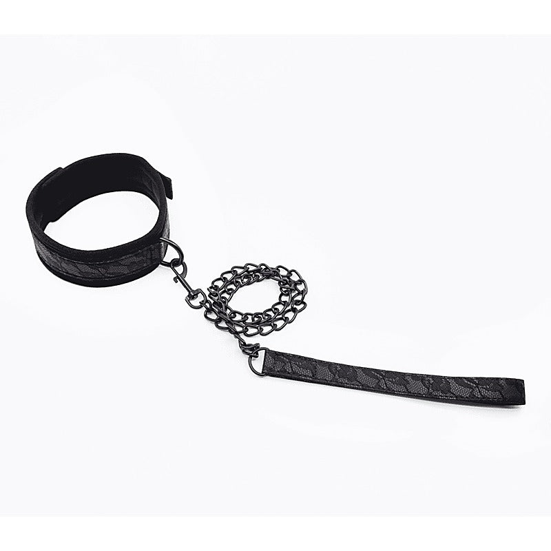 Lace Printed BDSM Leather Collar by Berlin Baby - Collars and Leads