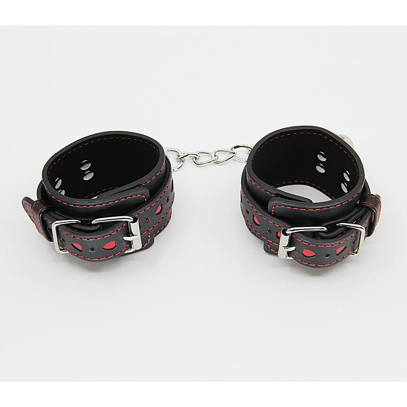 Metallic Heart Bondage Wrist Cuffs by Berlin Baby - Cuffs And Restraints