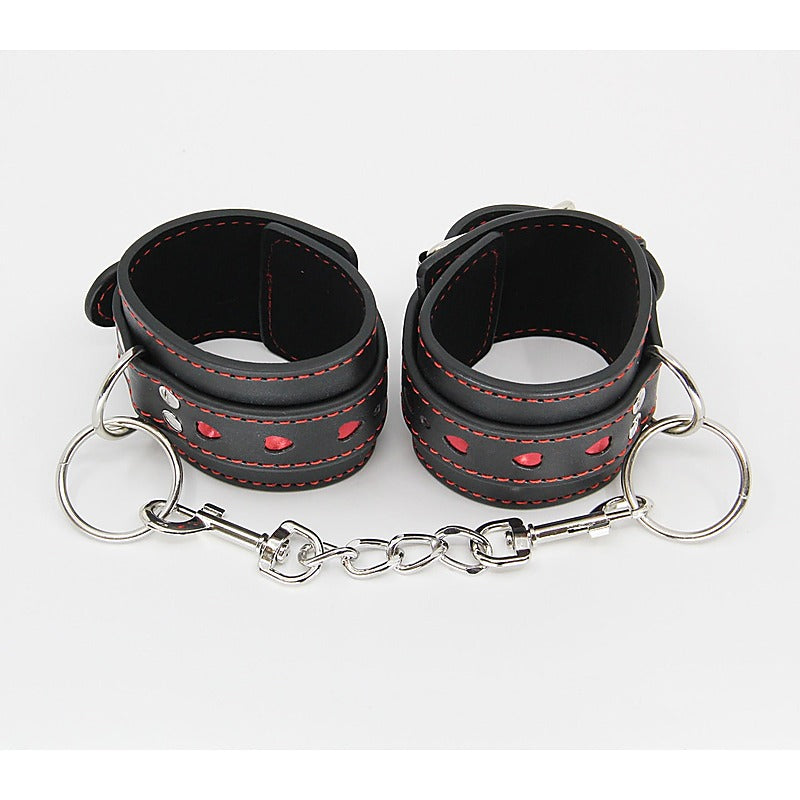 Metallic Heart Bondage Wrist Cuffs by Berlin Baby - Cuffs And Restraints