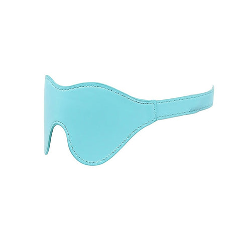 Turquoise Faux Leather Blindfold by Berlin Baby - Masks And Blindfolds