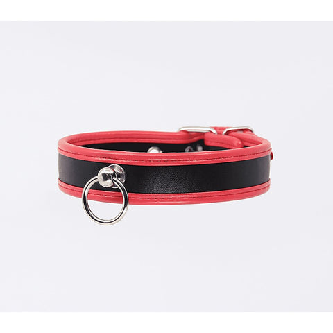 Thin Padded Faux Leather Bondage Collar by Berlin Baby - Collars and Leads