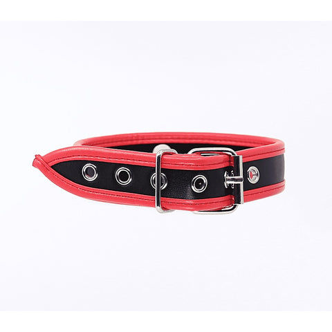 Thin Padded Faux Leather Bondage Collar by Berlin Baby - Collars and Leads