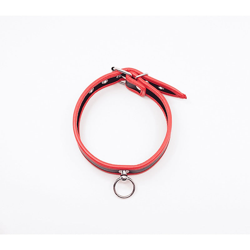 Thin Padded Faux Leather Bondage Collar by Berlin Baby - Collars and Leads