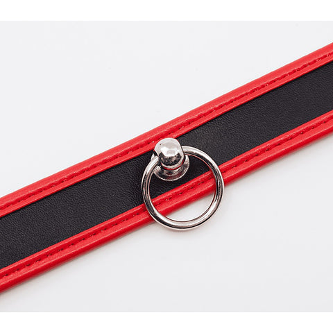 Thin Padded Faux Leather Bondage Collar by Berlin Baby - Collars and Leads