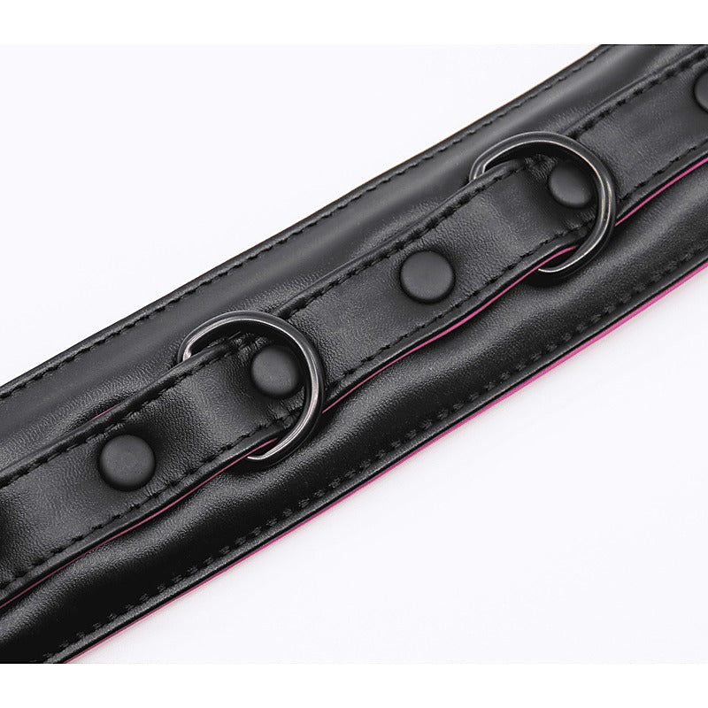 Padded Faux Flat Leather BDSM Collar by Berlin Baby - Collars and Leads