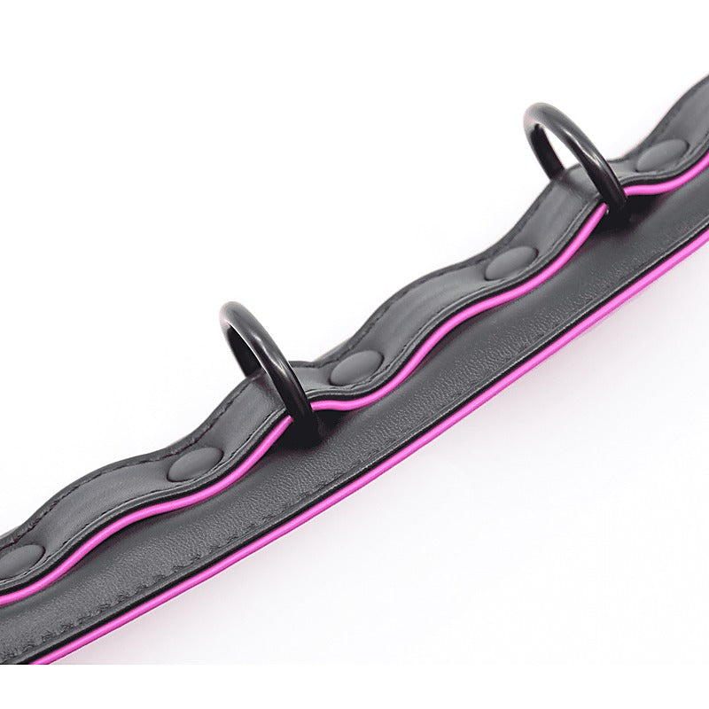 Padded Faux Flat Leather BDSM Collar by Berlin Baby - Collars and Leads