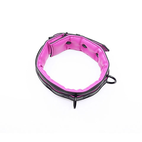 Padded Faux Flat Leather BDSM Collar by Berlin Baby - Collars and Leads