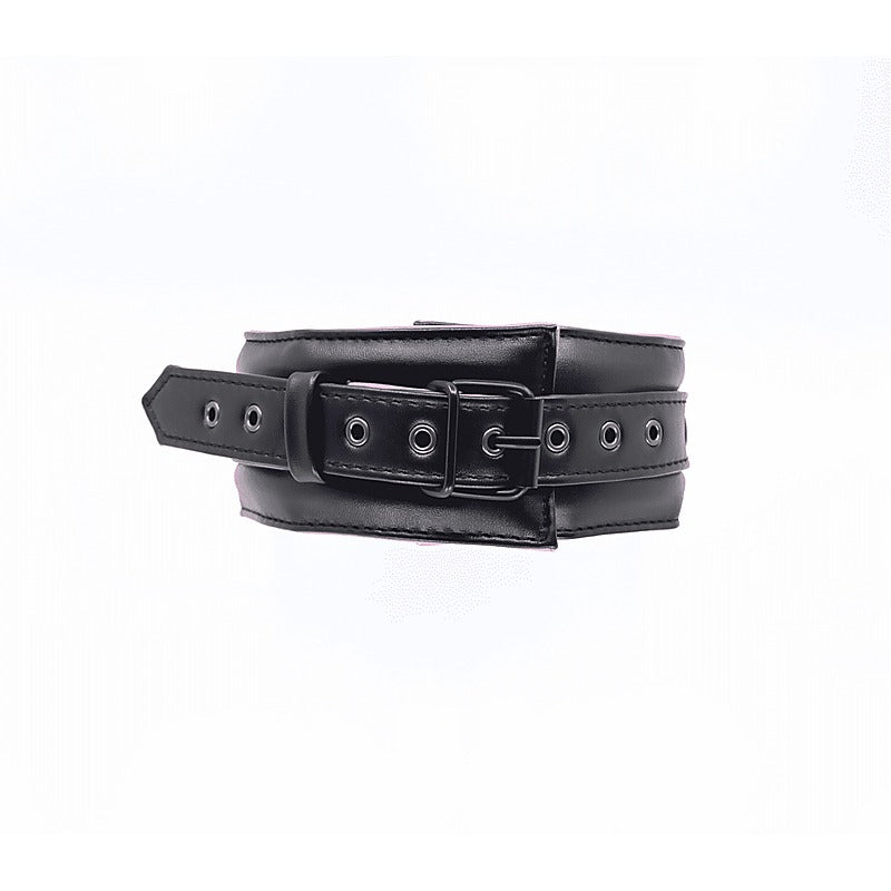 Padded Faux Flat Leather BDSM Collar by Berlin Baby - Collars and Leads