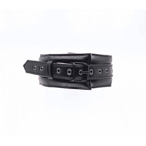 Padded Faux Flat Leather BDSM Collar by Berlin Baby - Collars and Leads