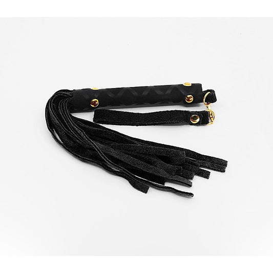 Berlin Baby Mini BDSM Flogger With Latex Handle - Whips And Crops