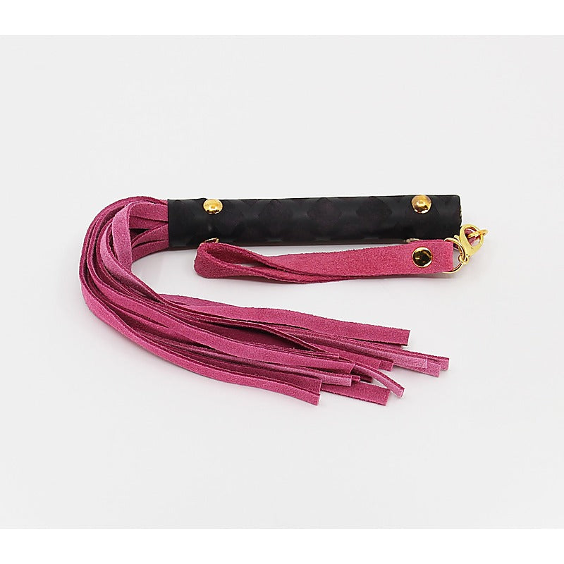 Berlin Baby Mini BDSM Flogger With Latex Handle - Whips And Crops