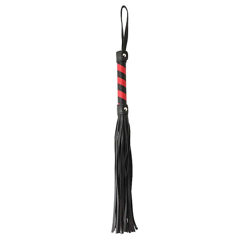 Berlin Baby Bladk and Red Striped BDSM Flogger - Whips And Crops