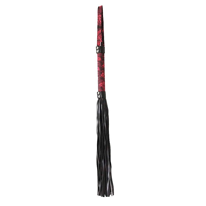 Berlin Baby Red Jacquard Print Fetish Flogger - Whips And Crops