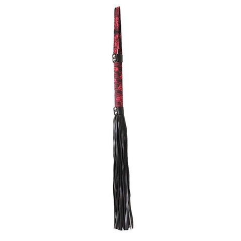 Berlin Baby Red Jacquard Print Fetish Flogger - Whips And Crops