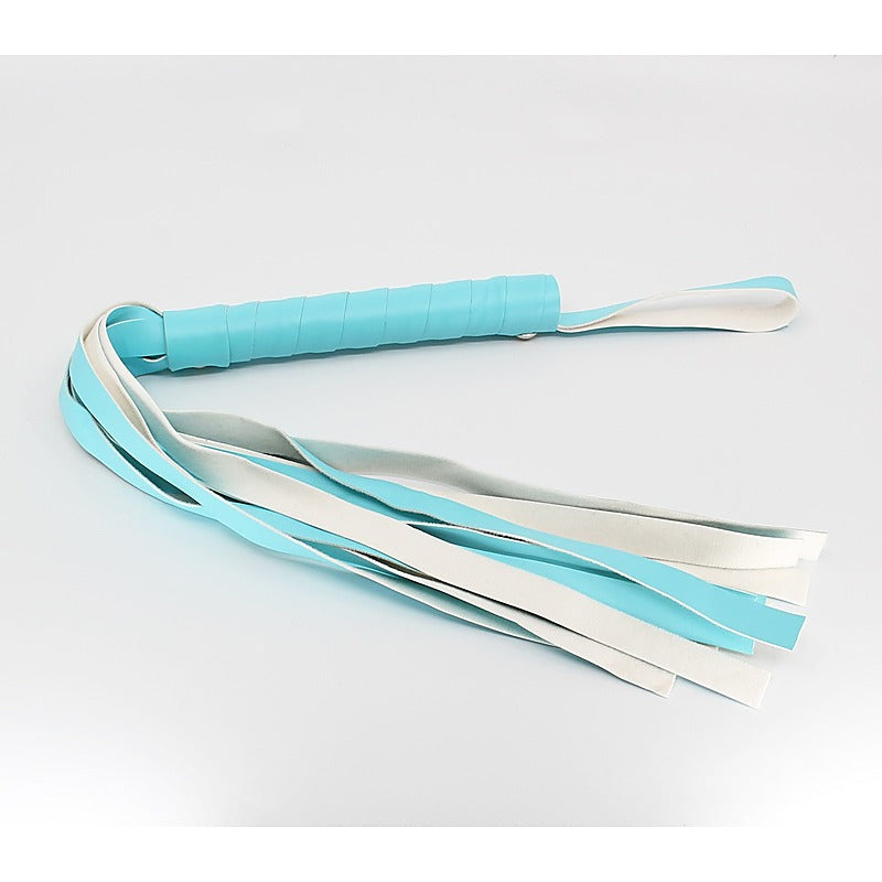 Berlin Baby Turquoise Blue Faux Leather Flogger - Whips And Crops