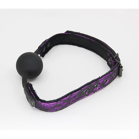 Berlin Baby Satin & Lace Silicone Ball Gag - Bondage Gags and Bits