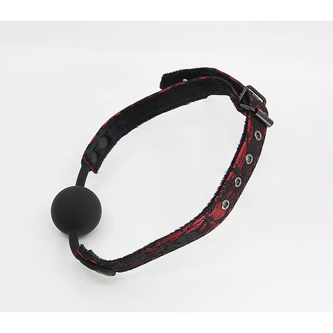 Berlin Baby Satin & Lace Silicone Ball Gag - Bondage Gags and Bits
