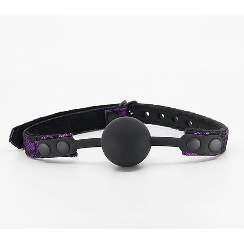 Berlin Baby Satin & Lace Silicone Ball Gag - Bondage Gags and Bits