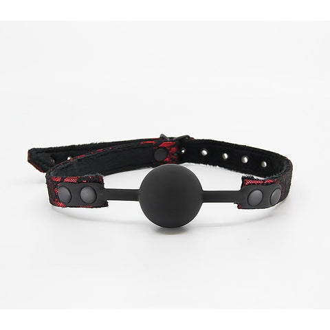 Berlin Baby Satin & Lace Silicone Ball Gag - Bondage Gags and Bits