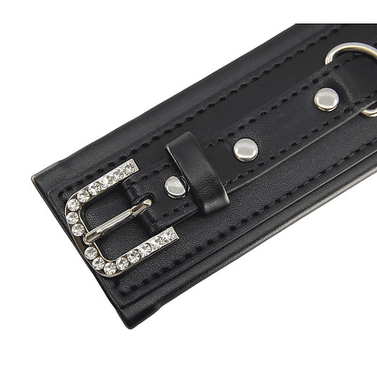 Berlin Baby Diamante Buckle Bondage Wrist Cuffs