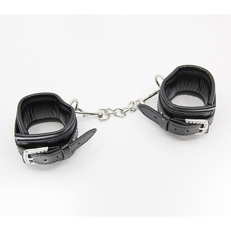 Berlin Baby Diamante Buckle Bondage Wrist Cuffs - Cuffs And Restraints